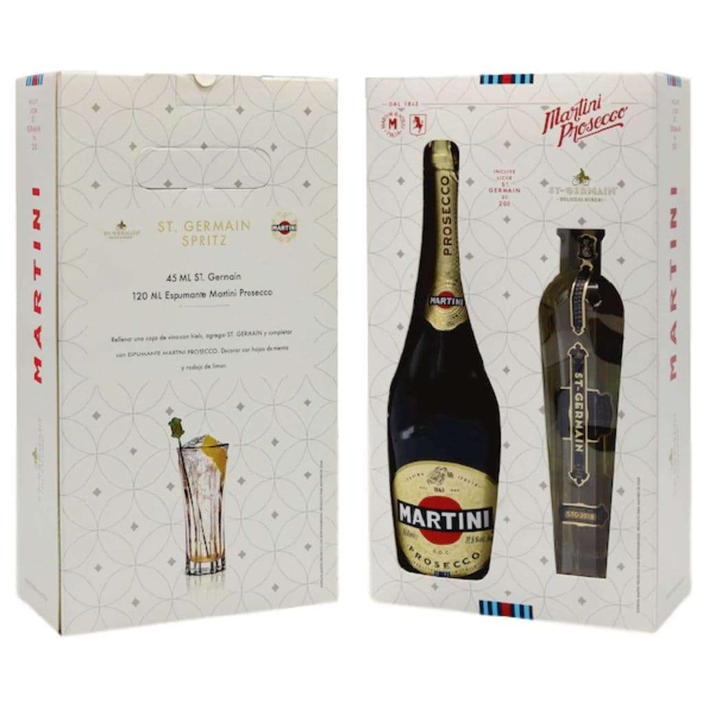 PACK PROSECCO SAINT GERMAIN: Espumante Martini Prosecco 750cc + Licor Saint Germain 200cc_1