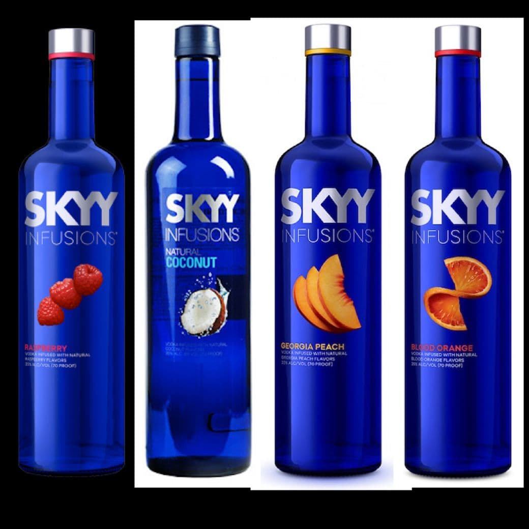 Pack Skyy Vodka: Raspberry + Coconut + Peach + Blood Orange_1