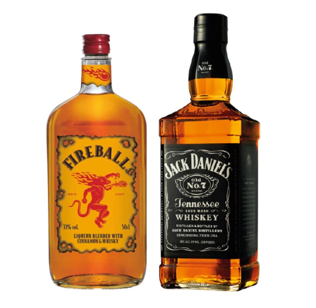 Fireball Cinamon Whisky + Jack Daniels N7 750cc_1