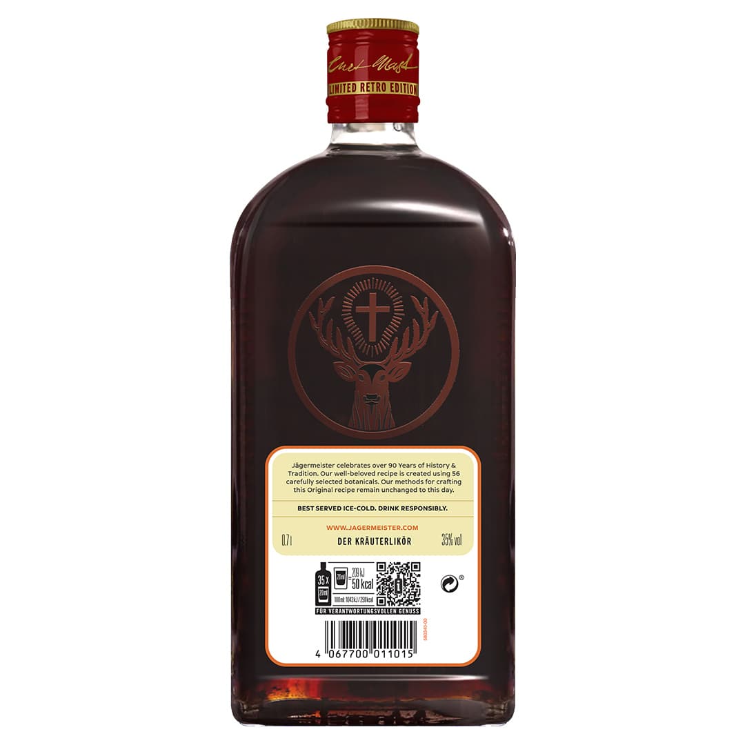 Licor Jagermeister  (Botella Edición Retro) 700cc 35° alc._3