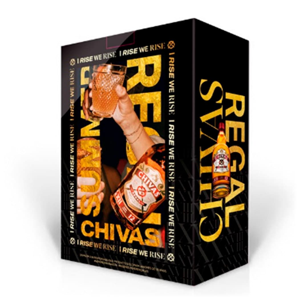 KIT CHIVAS: 1x Whisky Chivas Regal 12 años 750cc 40º alc. + 1x Whisky Chivas Regal Extra 13 años 200cc  40°alc._2
