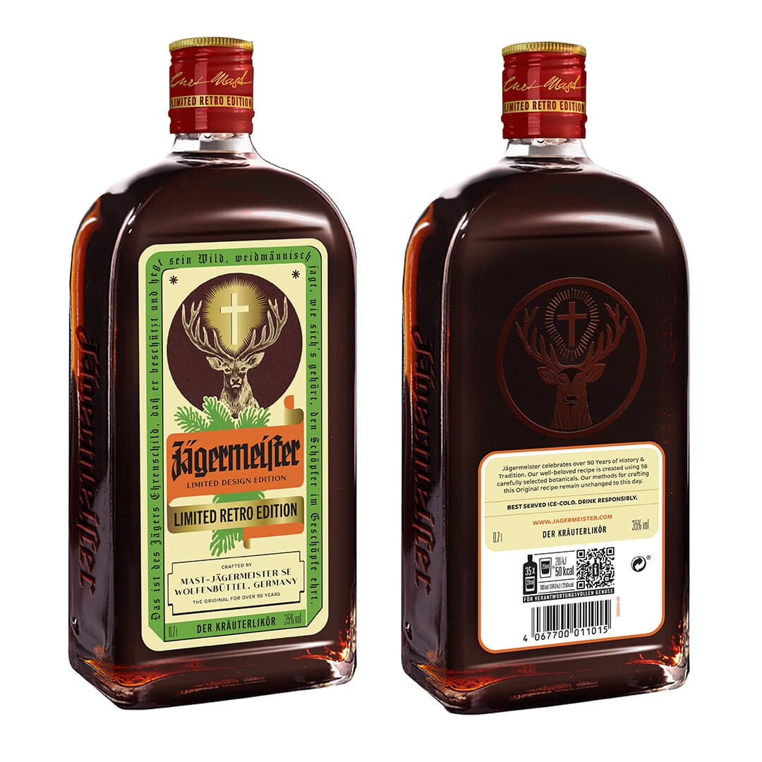 Licor Jagermeister  (Botella Edición Retro) 700cc 35° alc._2