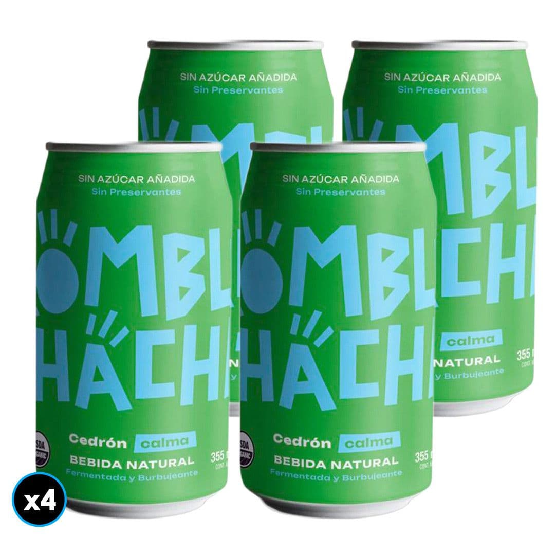 4x Kombuchacha Cedrón Sin Azúcar Lata 355cc_1