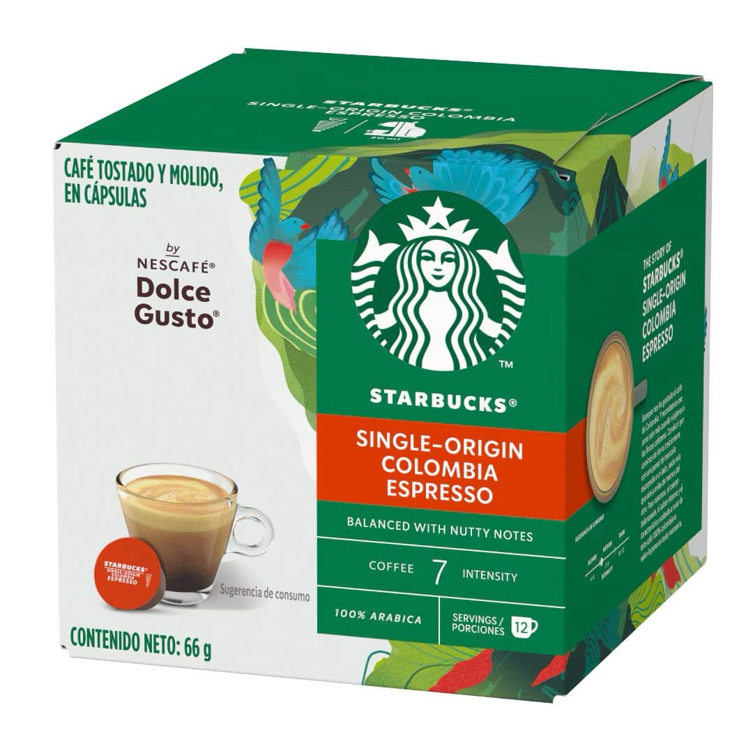 Cápsulas Café Starbucks Dolce Gusto Espresso Colombia (12 Cápsulas)_1