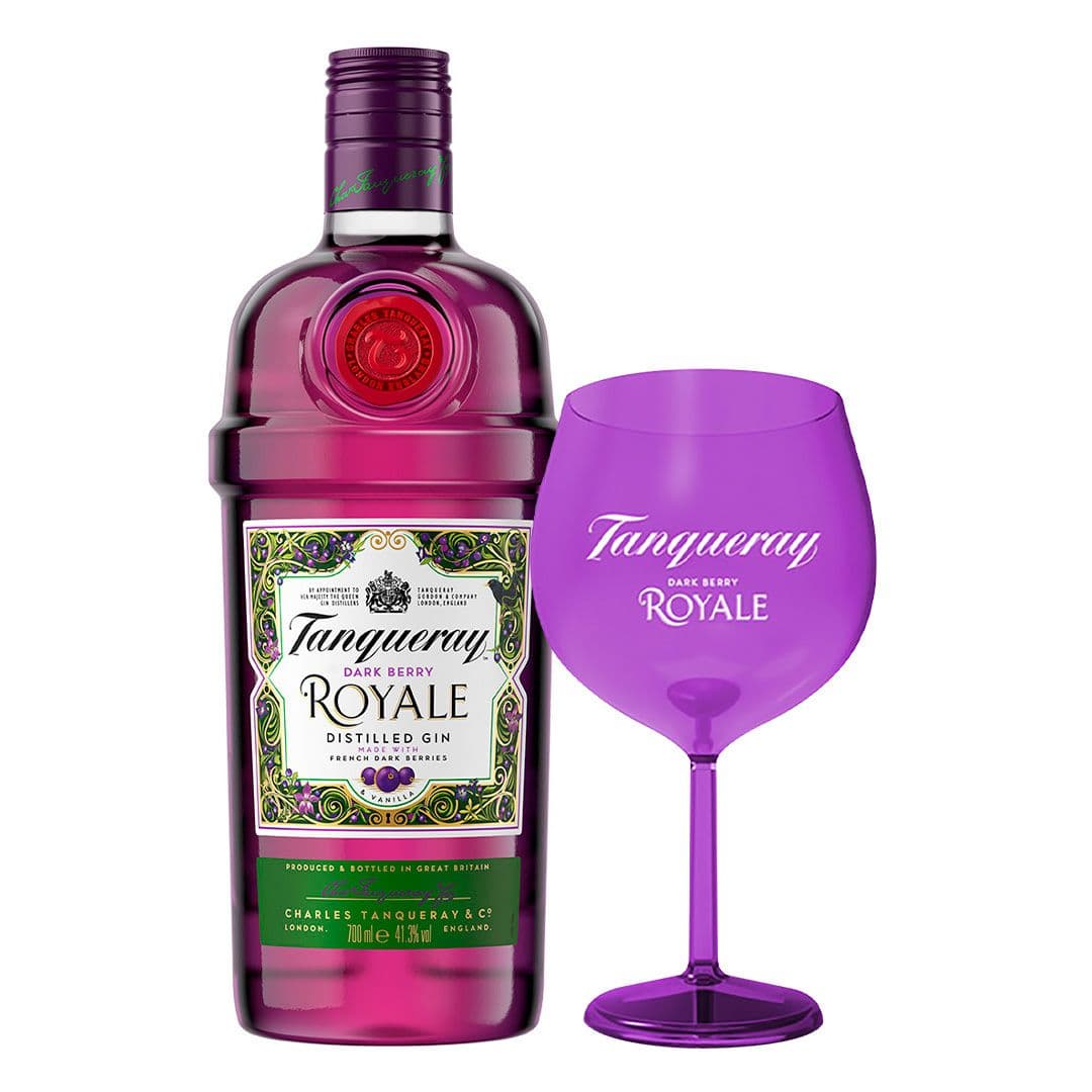 PACK TANQUERAY ROYALE + COPA: 1x Gin Tanqueray Royale 700cc + 1x Copón Tanqueray Acrílica Morada_1