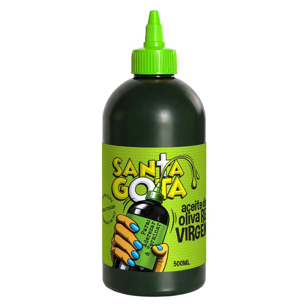 Aceite de Oliva Extra Virgen Santa Gota Para Aderezar y Terminar Squeeze 500 ml._1
