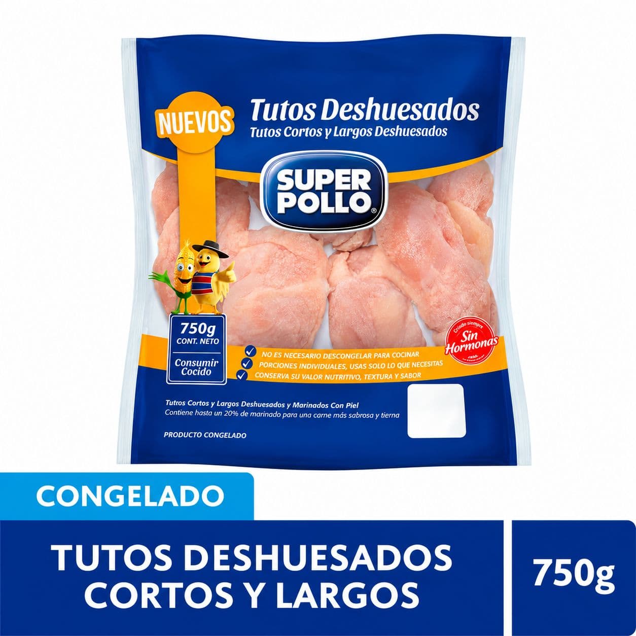 Trutro Corto y Largo Deshuesado Super Pollo 750 g_1