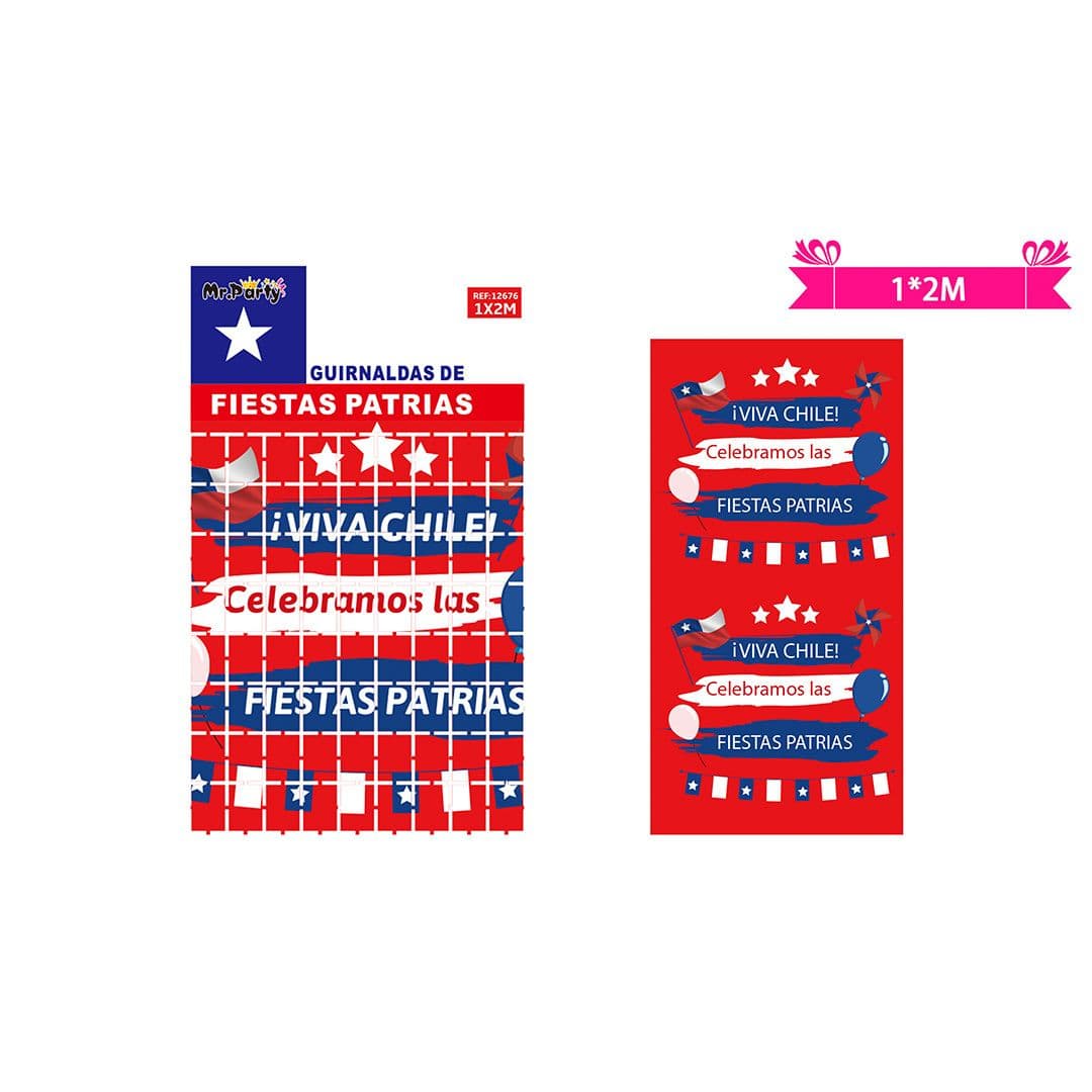 Cartel Viva Chile Fiestas Patrias 1*2m_1