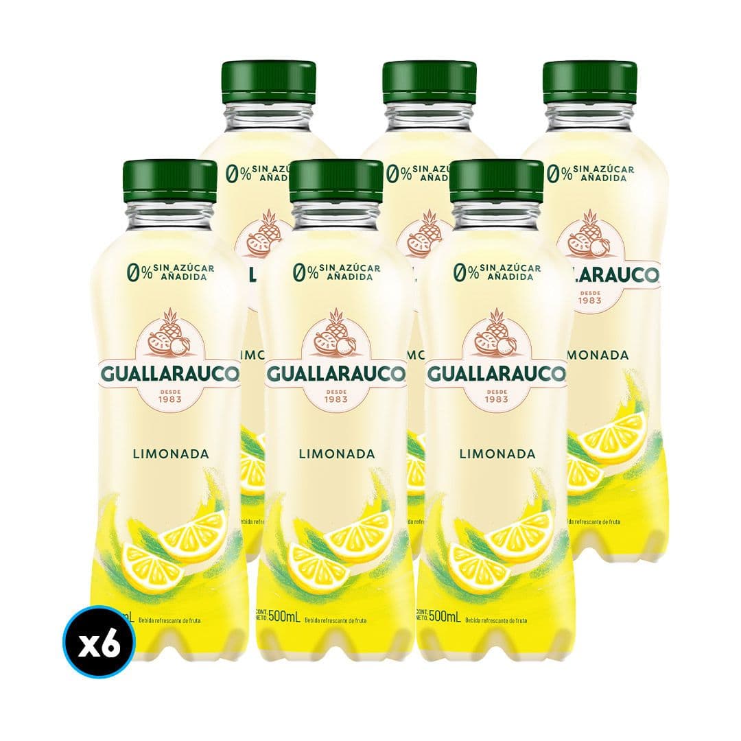 6x Jugo Guallarauco Limonada Sin Azúcar 1 Litro_1