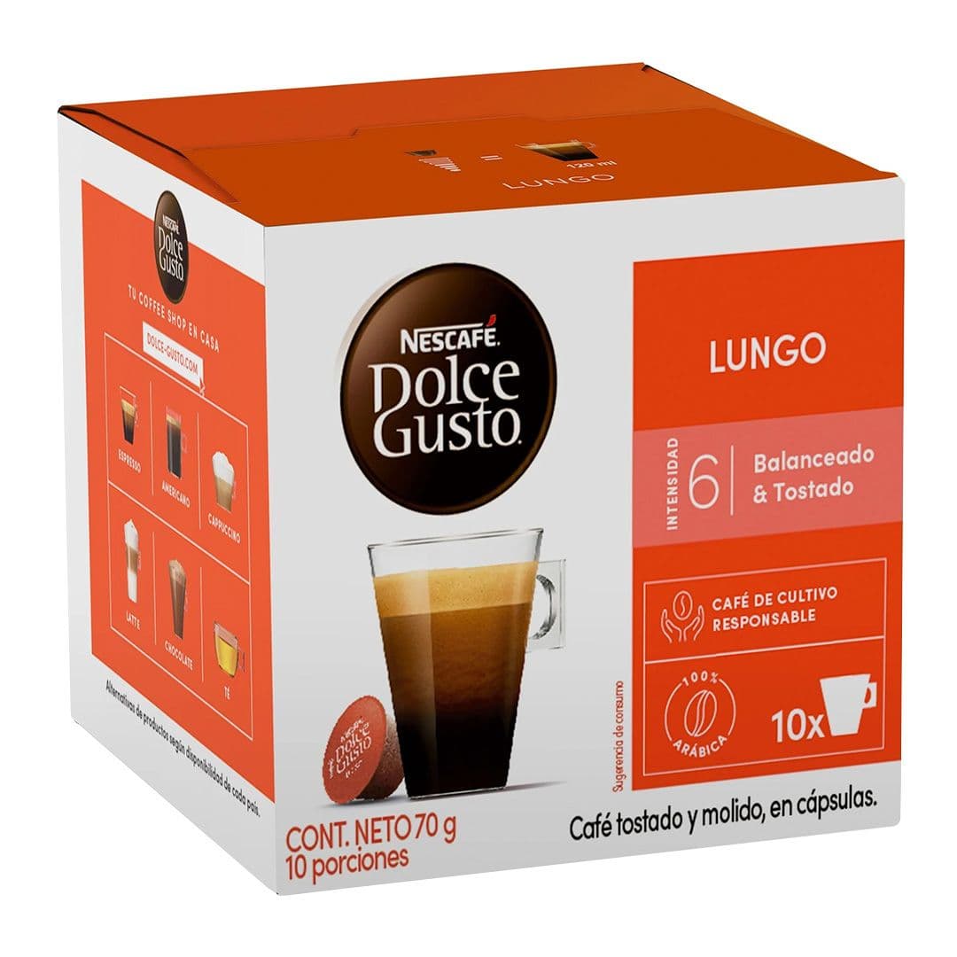 Cápsulas Café Nescafé Dolce Gusto Lungo (10 Cápsulas)_1