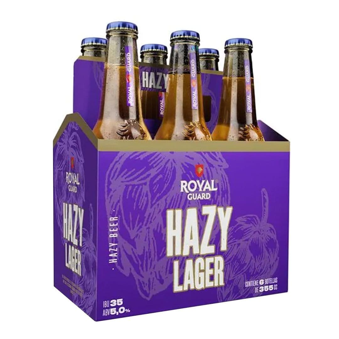 6x Cerveza Royal Guard Hazy Lager en Botella 355cc_1