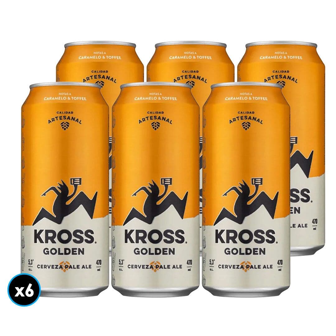 6x Cerveza Kross Golden Lata 470cc_1