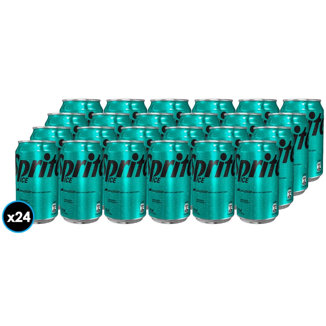 24x Bebida Sprite Menta Sin Azúcar Lata 350cc_1