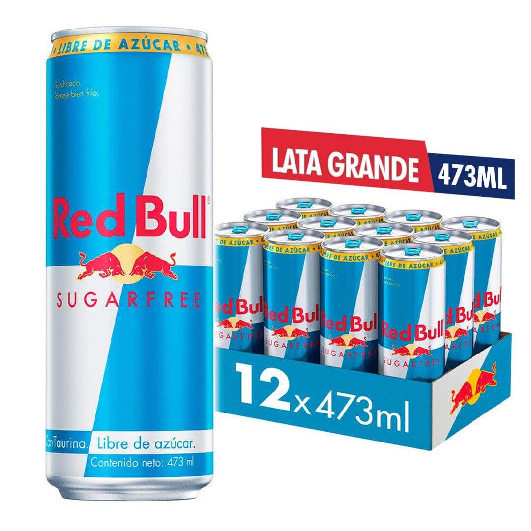 12x Bebida Energética Red Bull Sugar Free 473cc_1