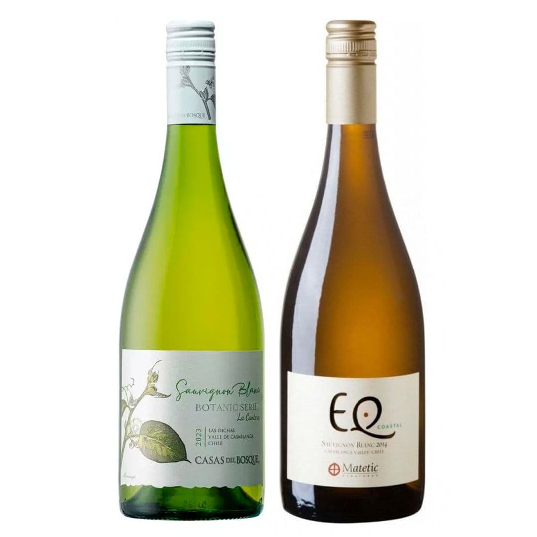 DUO CASAS DEL BOSQUE - MATETIC: 1x Vino Casas Del Bosque La Cantera Sauvignon Blanc 750cc + 1x Vino Matetic EQ Coastal Sauvignon Blanc 750cc_1