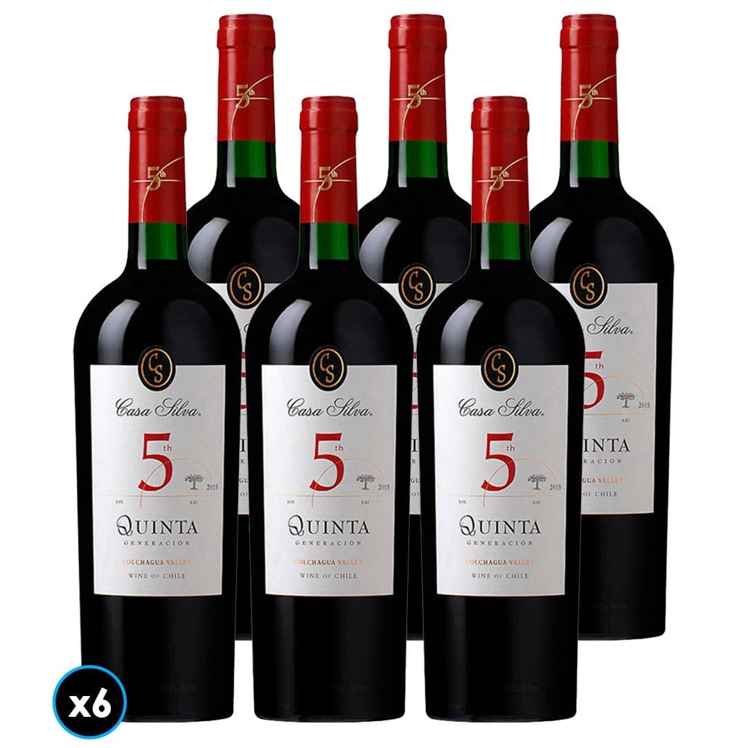 CAJA CASA SILVA QUINTA GENERACIÓN (Ensamblaje): 6x Vino Casa Silva Quinta Generación Ensamblaje 750cc_1