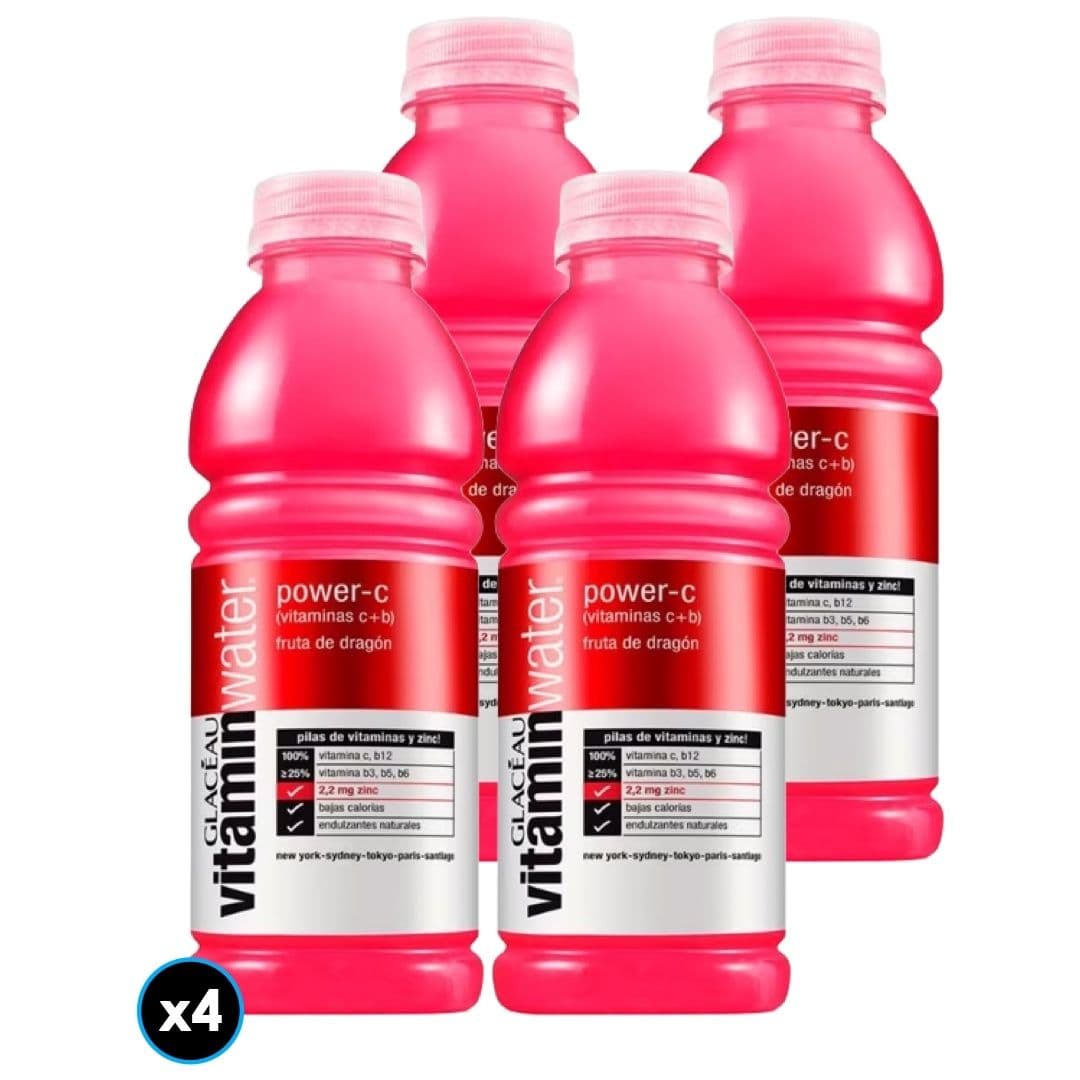 4x Agua Saborizada Vitamin Water Powerc 500cc_1