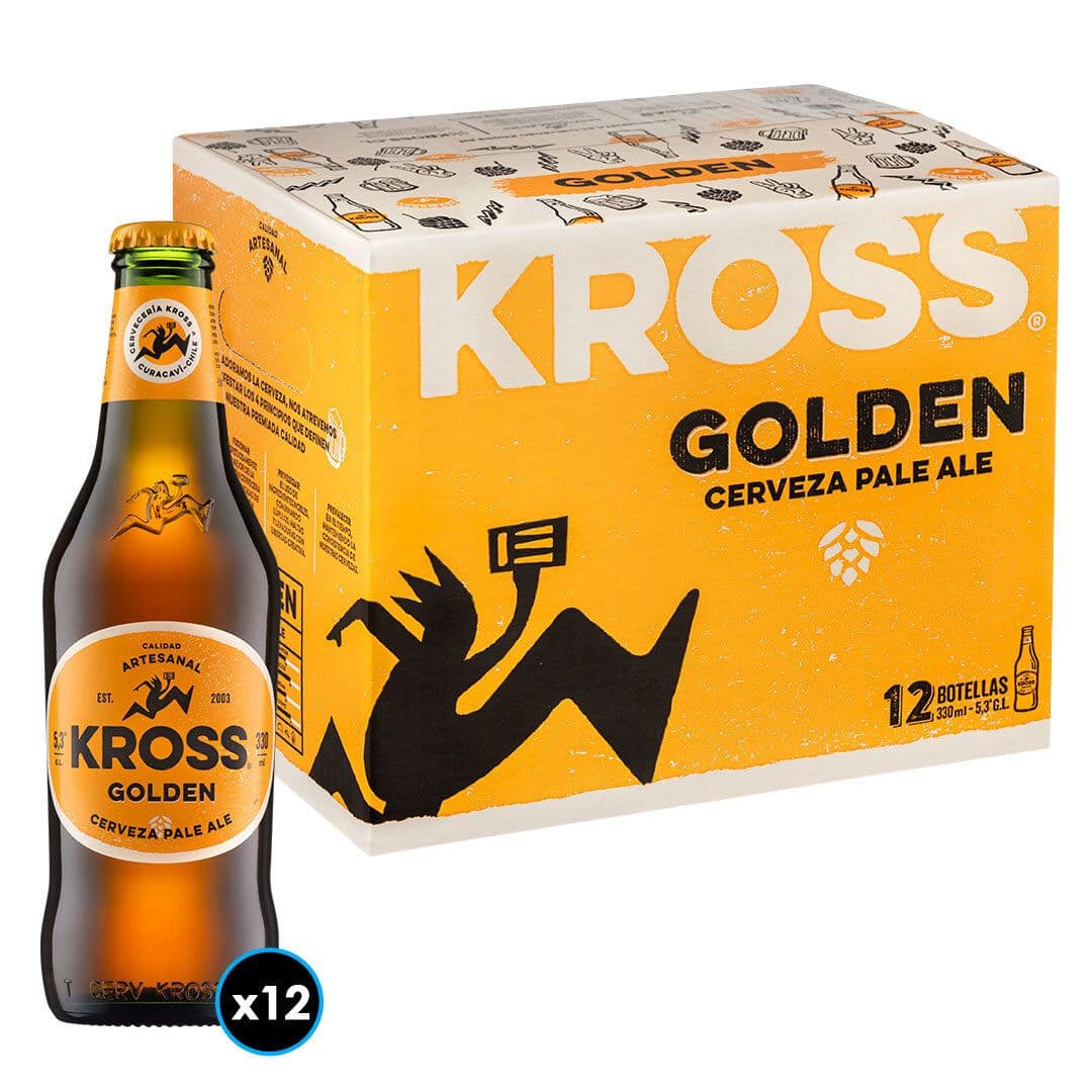 Kit 12x Cerveza Kross Golden Ale en Botella 330cc_1