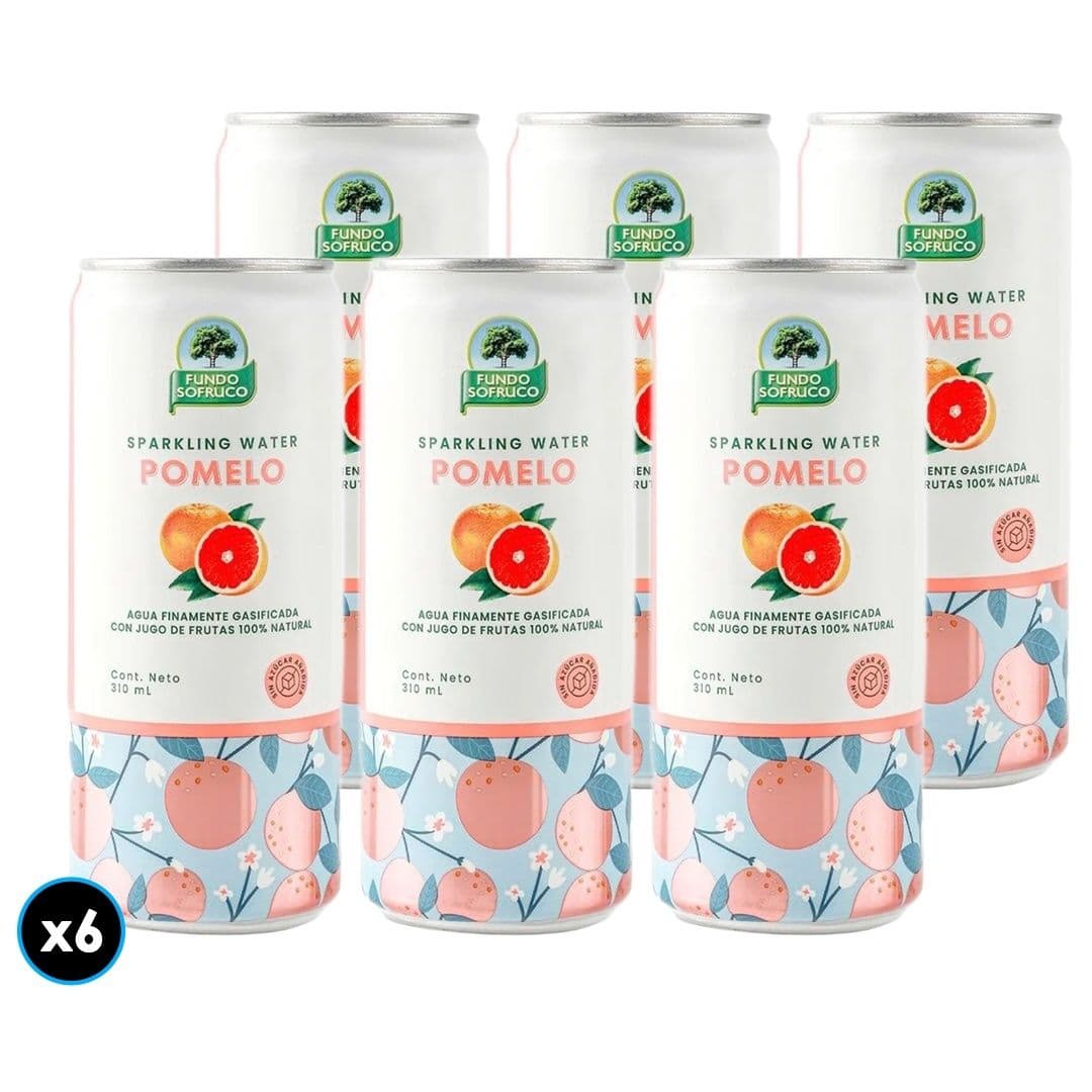 6x Agua Gasificada Sofruco Pomelo 310cc_1