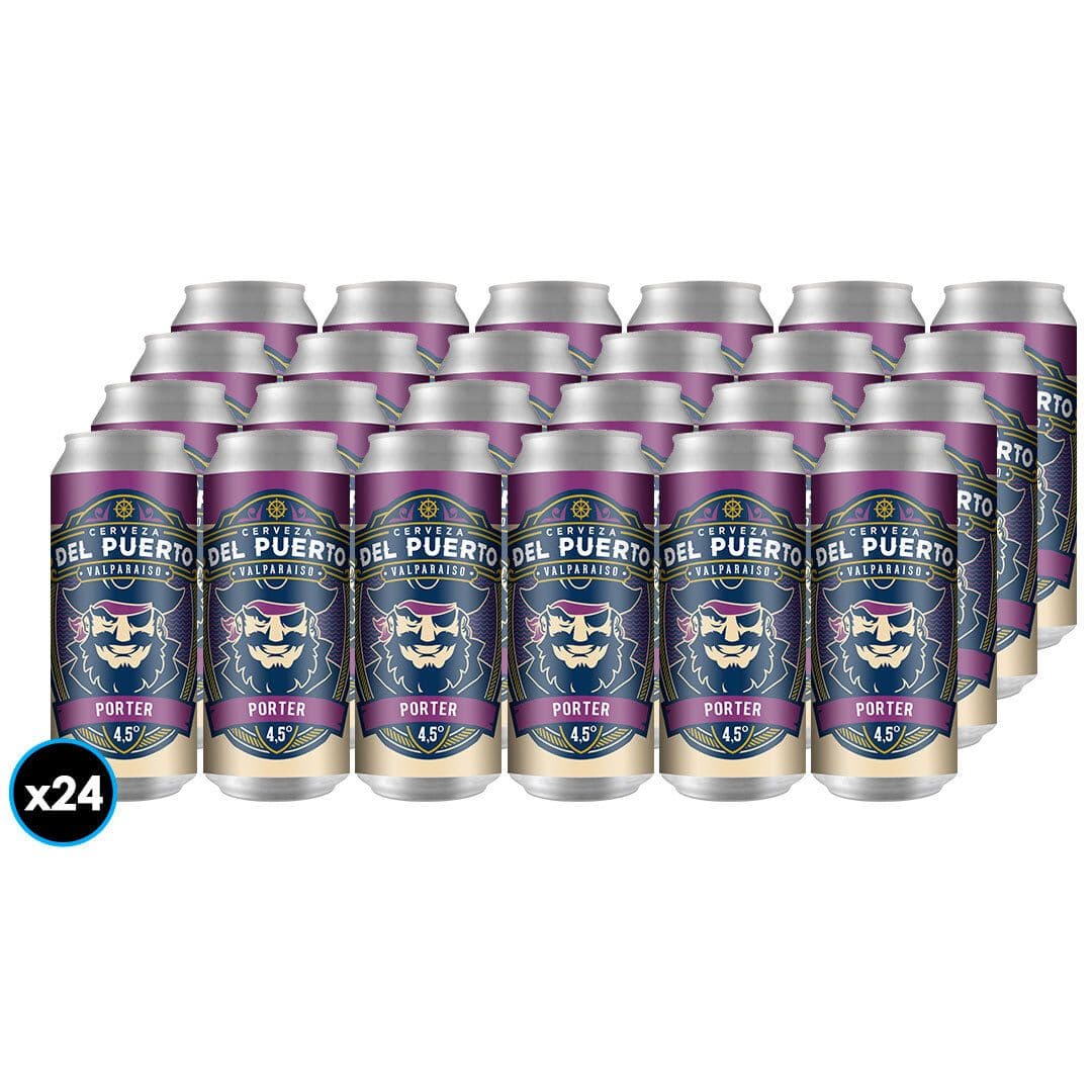 24X Cerveza Del Puerto Porter Lata 473 CC 4.5° GL_1