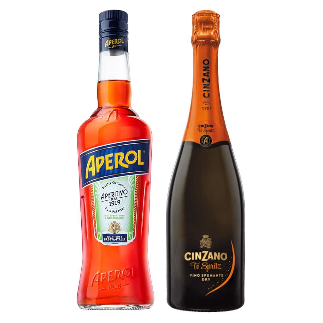 PACK APEROL TO SPRITZ: 1x Licor Aperitivo Aperol 750cc + 1x Espumante Cinzano Prosecco Spritz 750cc_1