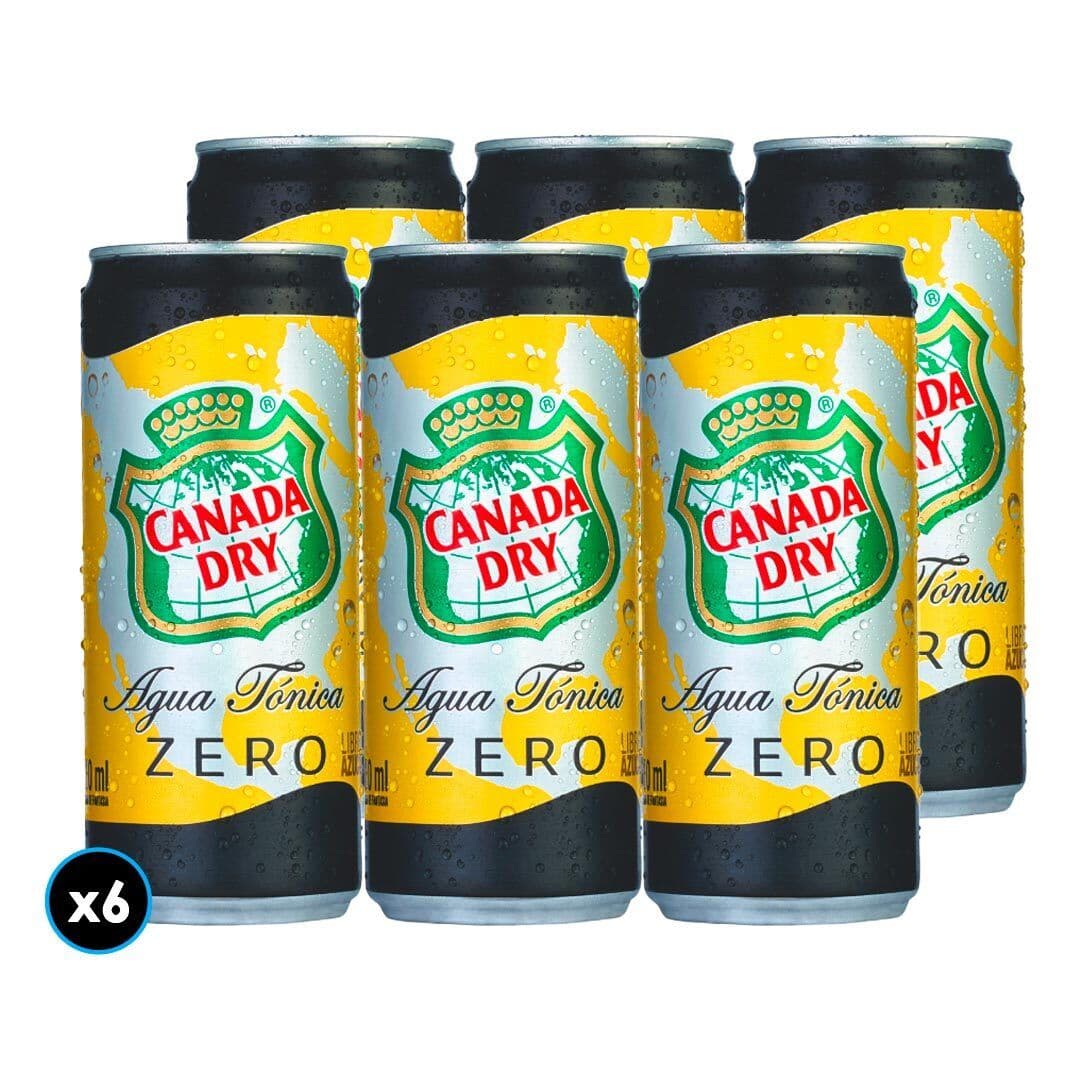 6x Agua Tónica Canada Dry Zero Lata 310cc_1