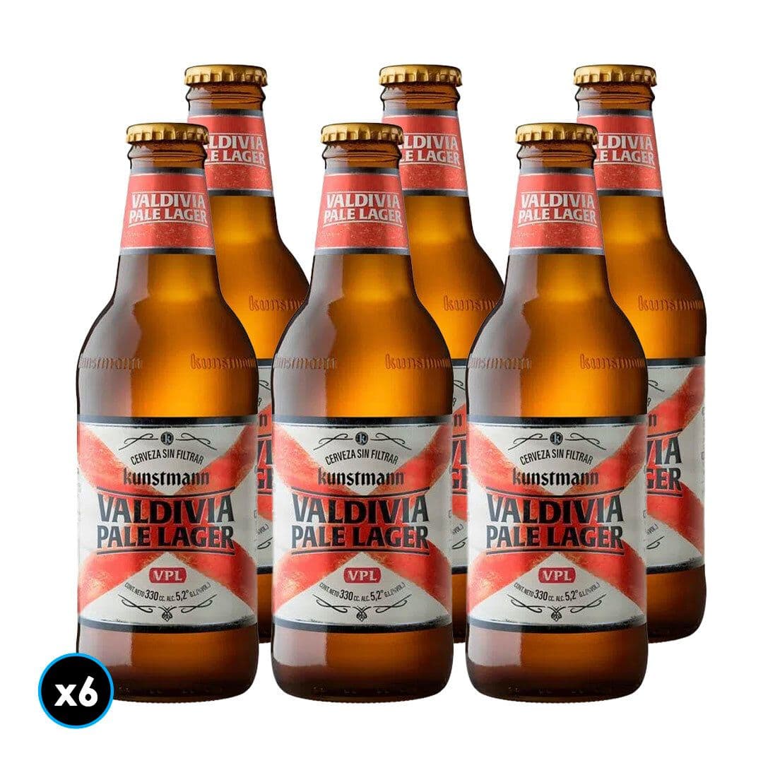 6x Cervezas Kunstmann Valdivia Pale Lager Botella 330cc_1