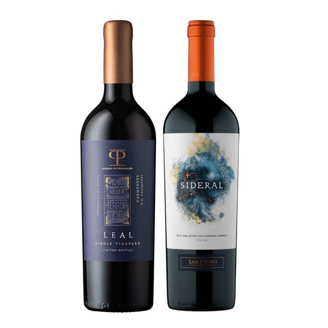 DUO SIDERAL - LEAL: 1x Vino Sideral Blend 750cc + 1x Vino Casas Patronales Leal Carmenere 750cc_1