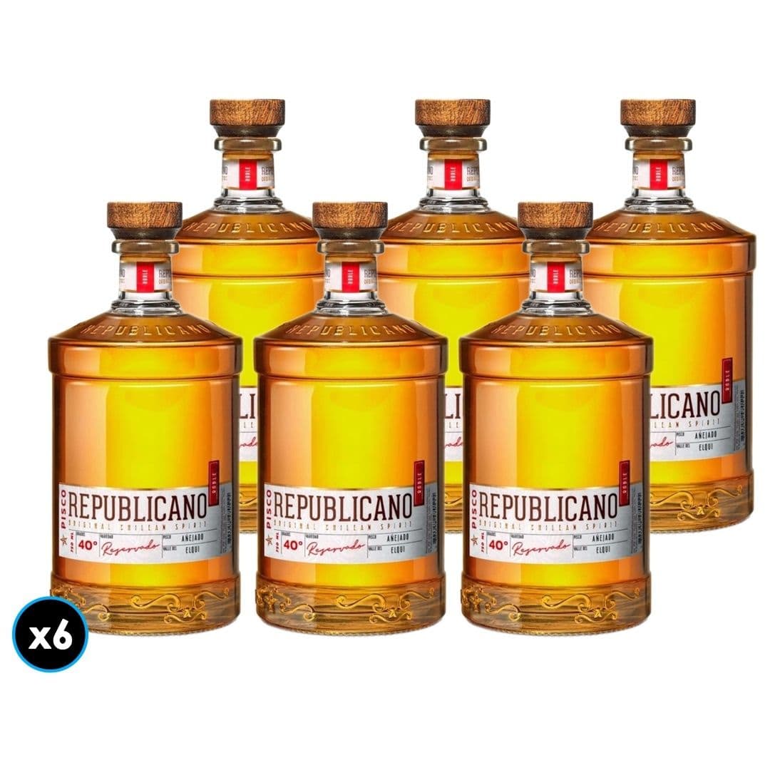 6x Pisco Republicano Añejado en Roble 750cc 40º alc._1
