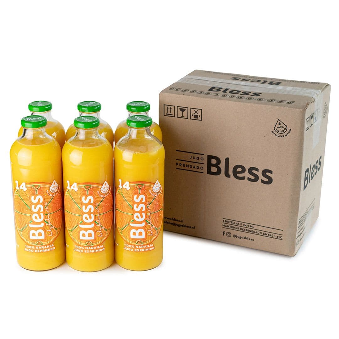 6x Jugo Bless 100% Naranja 1 L_1