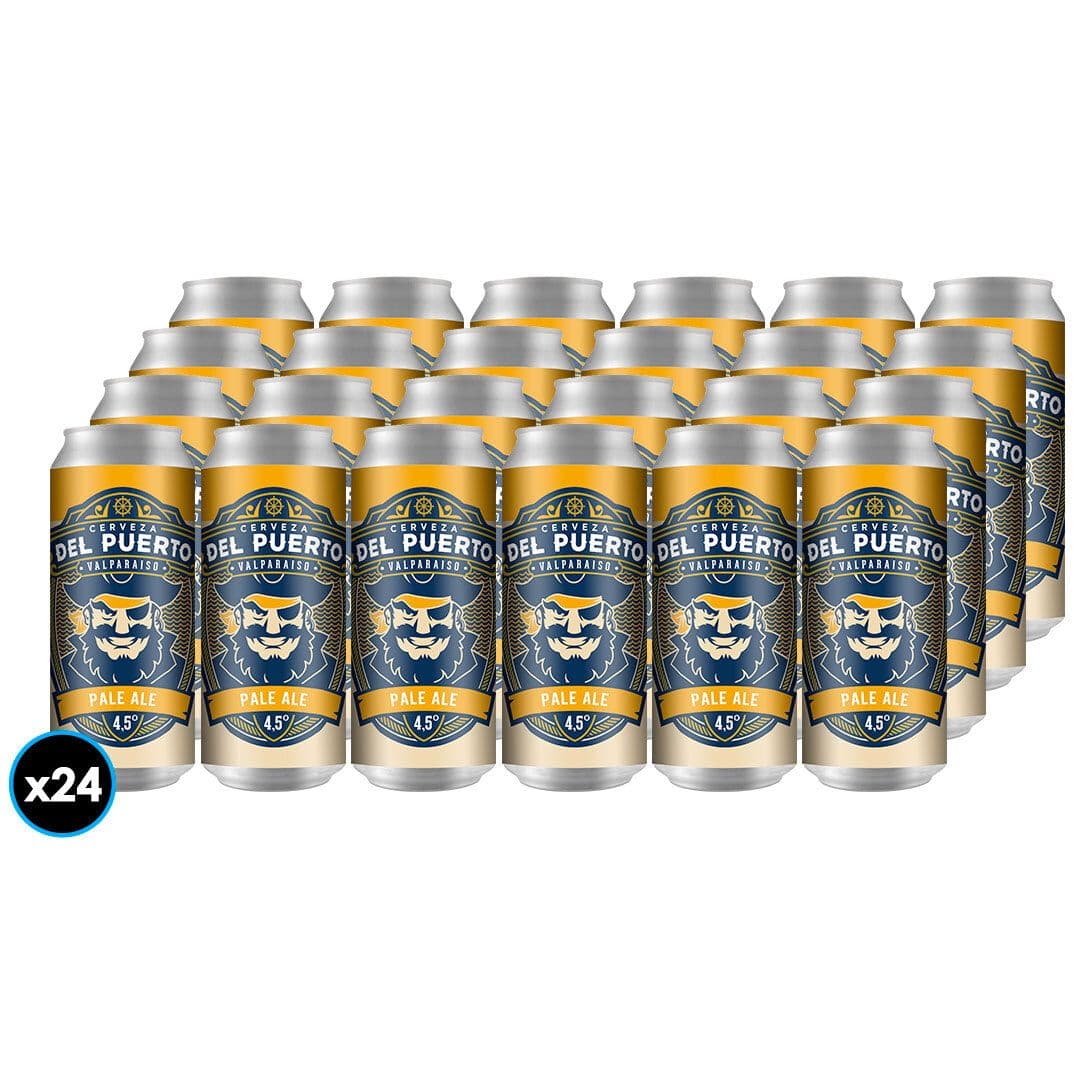 24X Cerveza Del Puerto Pale Ale Lata 473 CC 4.5° GL_1