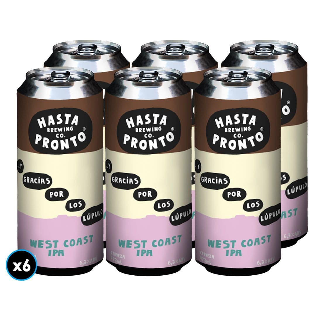 6x Cerveza Hasta Pronto ... Y Gracias Por Los Lúpulos - West Coast IPA 473cc 6.3º alc._1