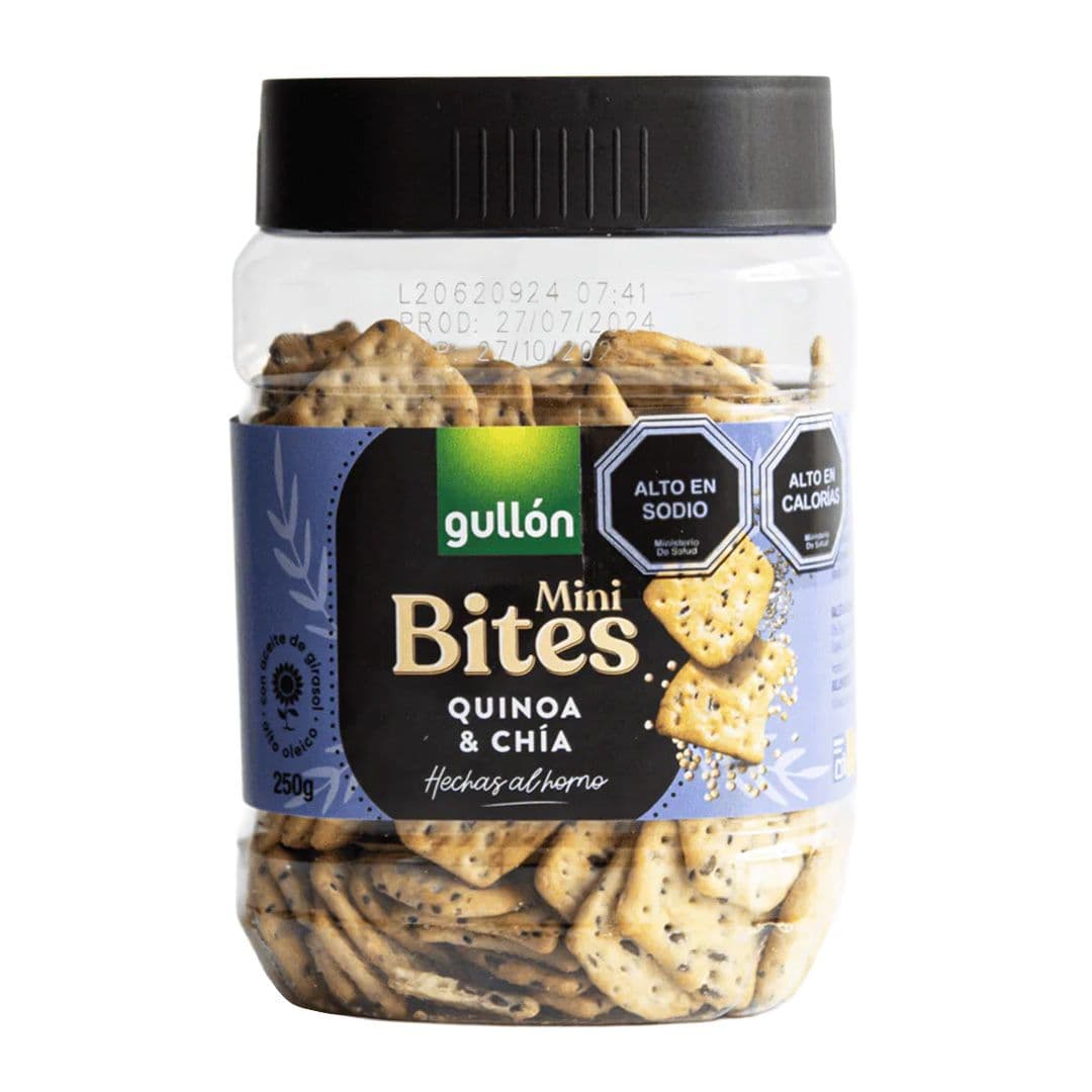Galletas Mini Bites Quinoa y Chía Gullon 250 gr_1