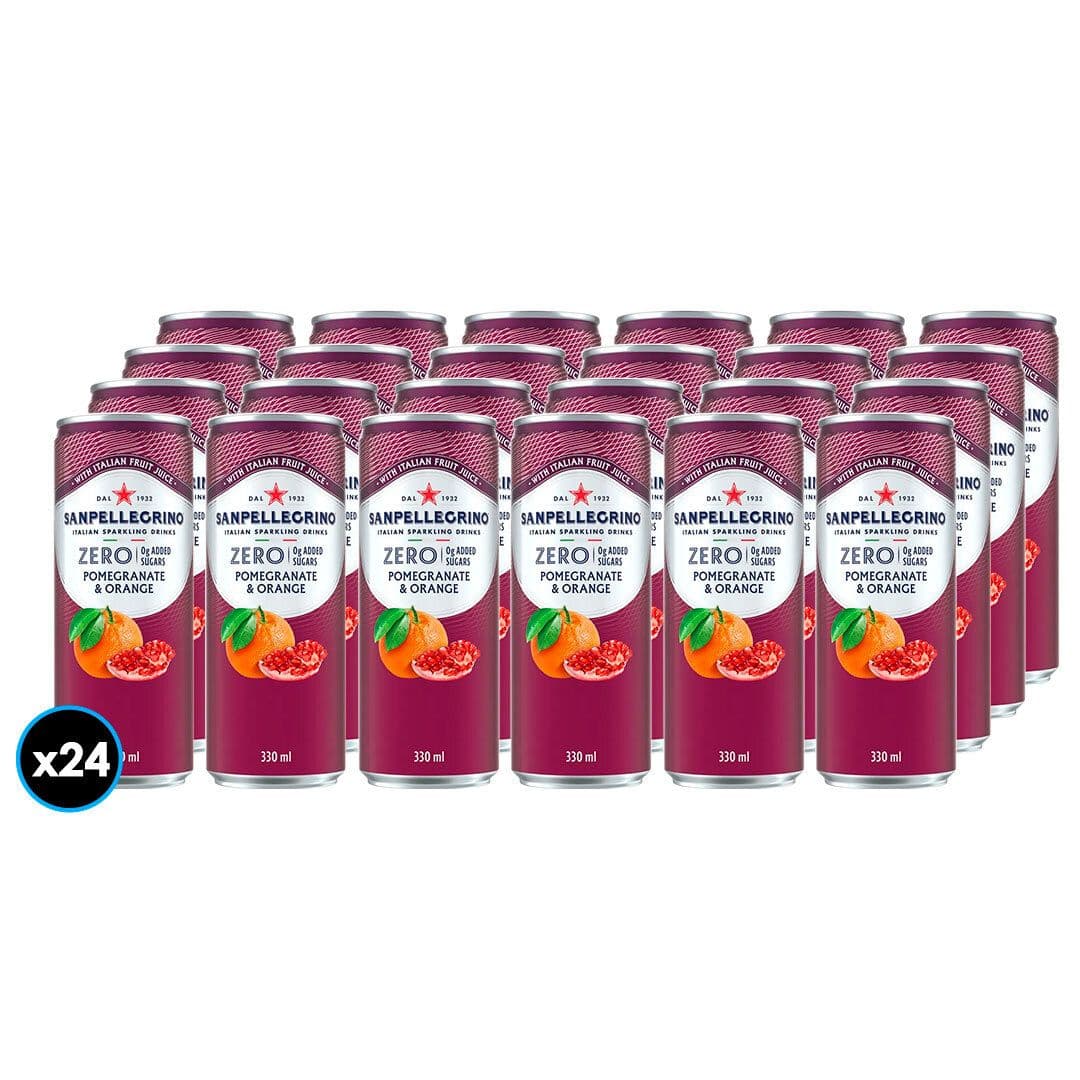 24x Agua San Pellegrino Melograno sin Azúcar Lata 330cc _1
