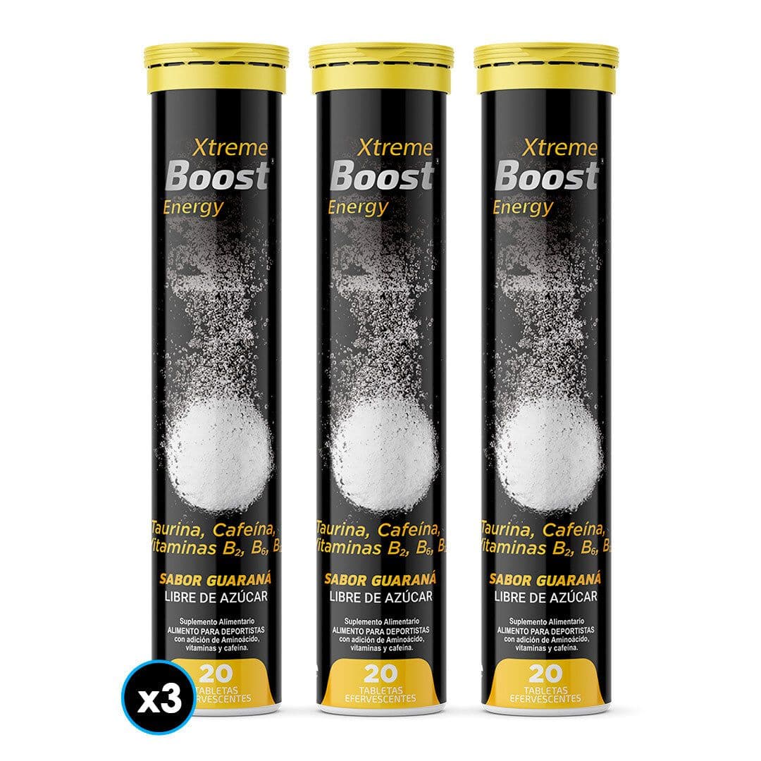 3x Suplemento Xtreme Boost Energy Guarana (20 tabletas efervescentes)_1
