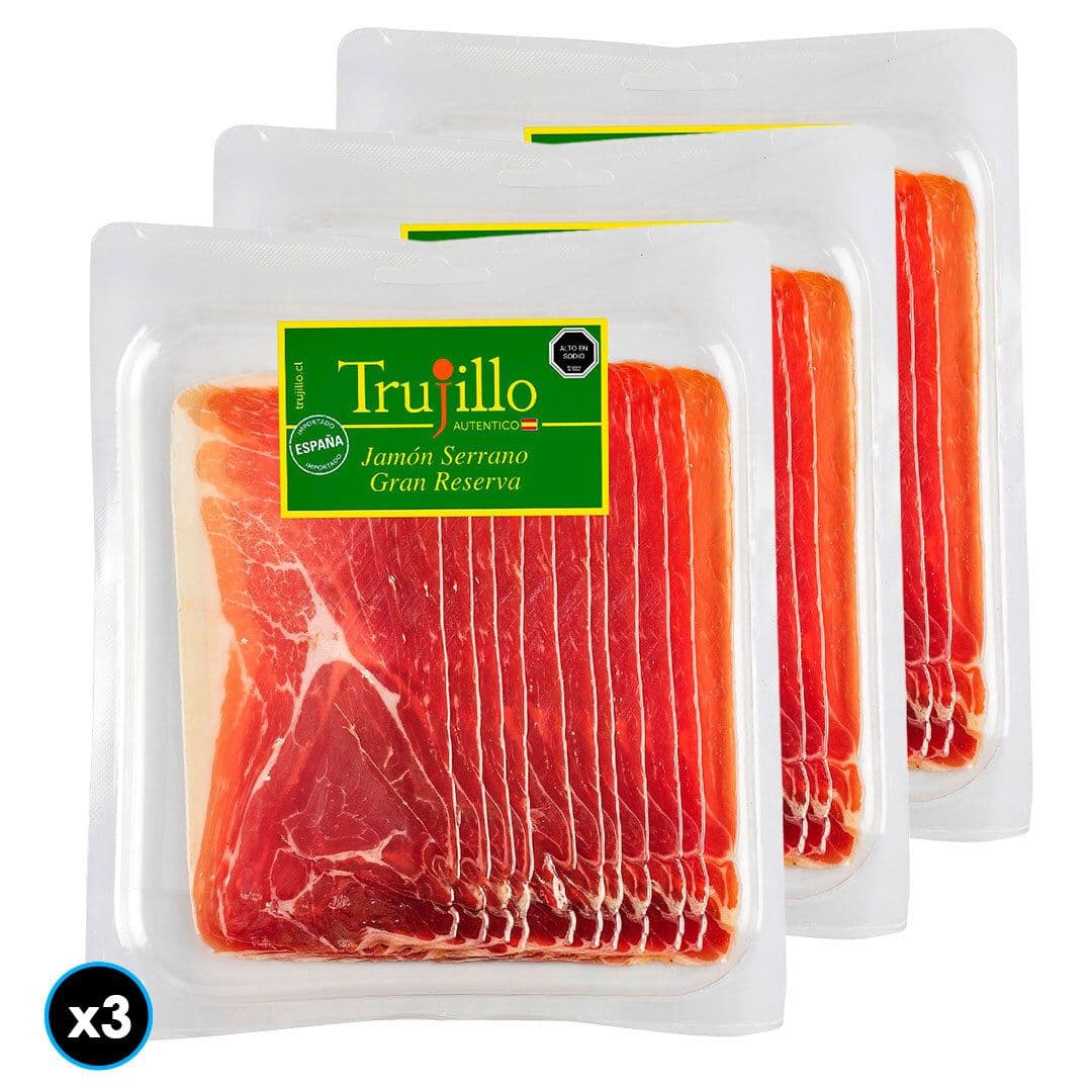 3x Jamón Serrano Trujillo Etiqueta Verde 180 grs_1