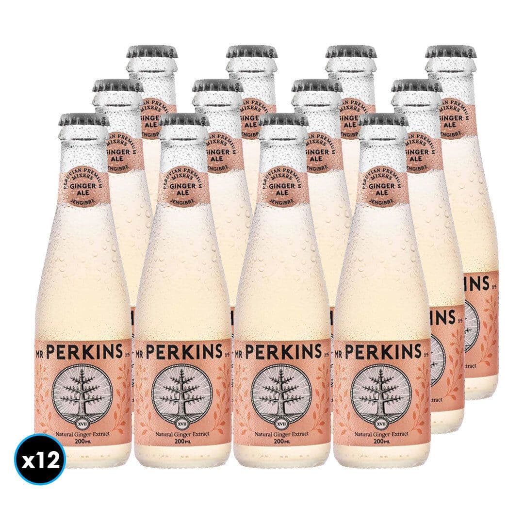 12x Bebida Premium Mr Perkins Ginger Ale 200 ml_1