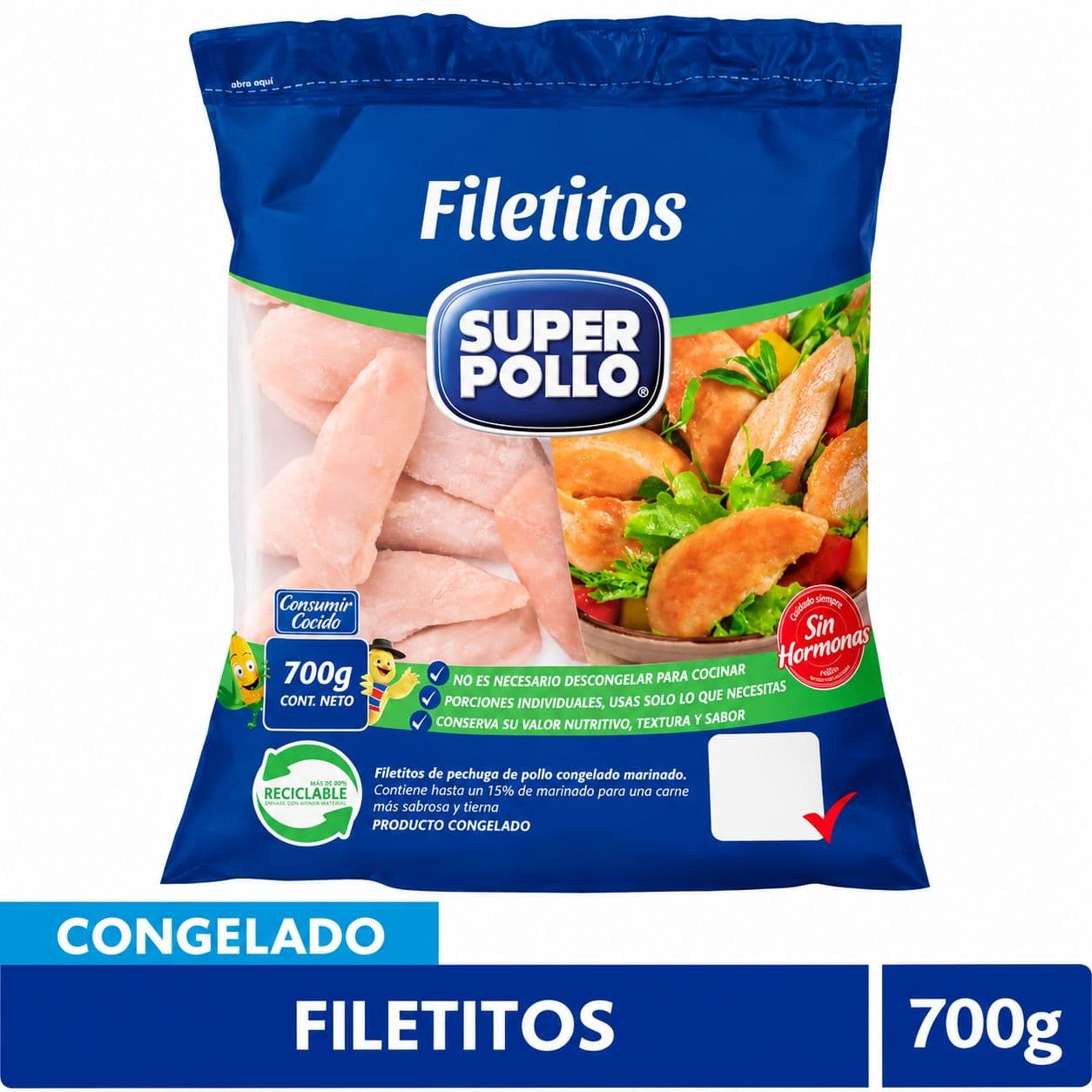 Filetitos de Pollo Congelados Super Pollo 700 g_1