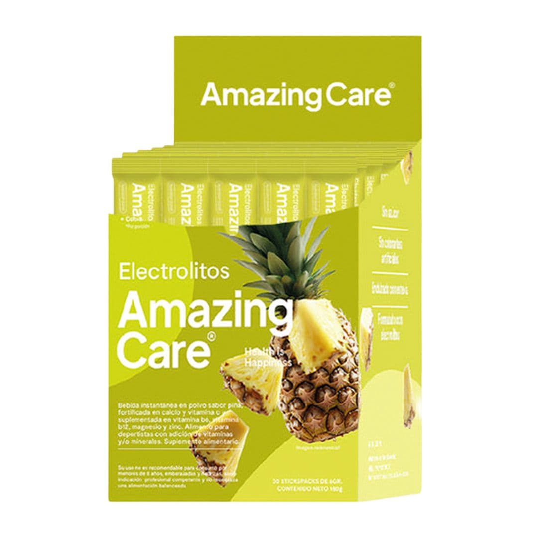Boost de Hidratación Amazing Care Caja 30 Sticks Piña_1