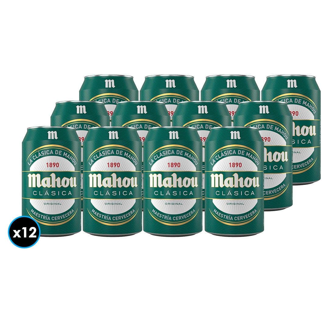 12x Cervezas Mahou Clásica en Lata 330cc_1