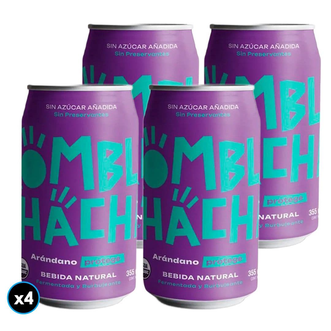 4x Kombuchacha Arándano Sin Azúcar Lata 355cc_1