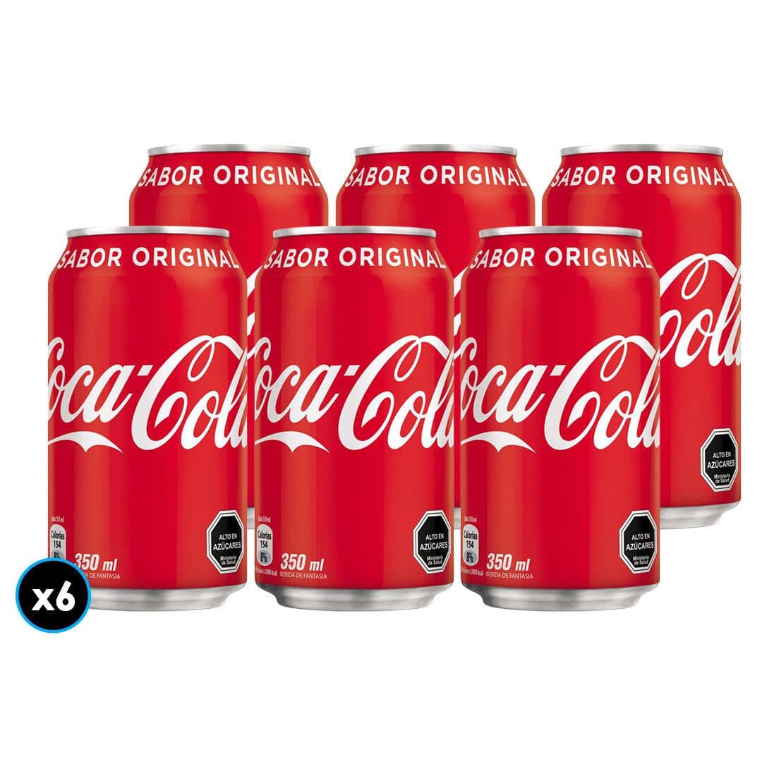 6x Bebida Coca-Cola Lata 350cc_1