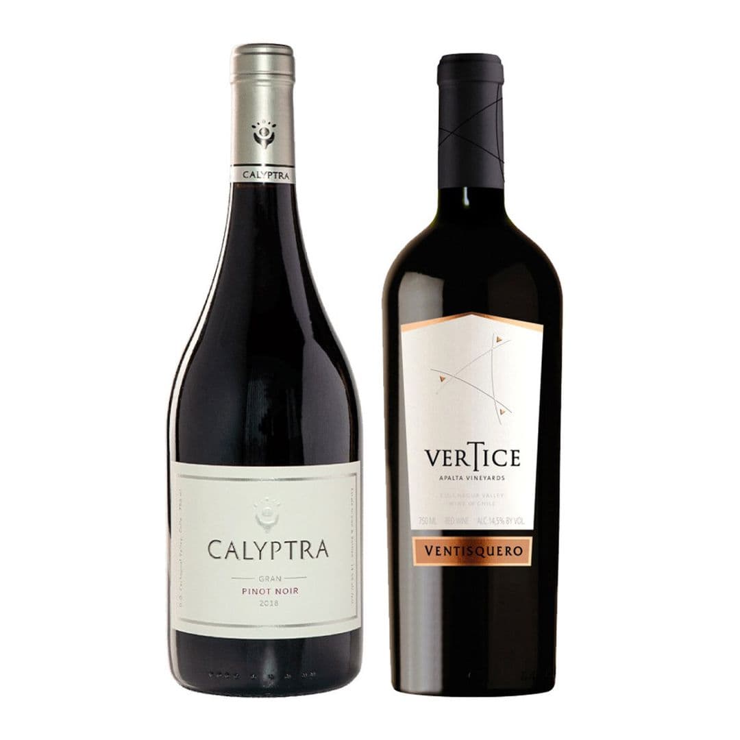 DUO VERTICE - CALYPTRA: 1x Vino Ventisquero Vertice 750cc + 1x Vino Calyptra Gran Pinot Noir 750cc_1