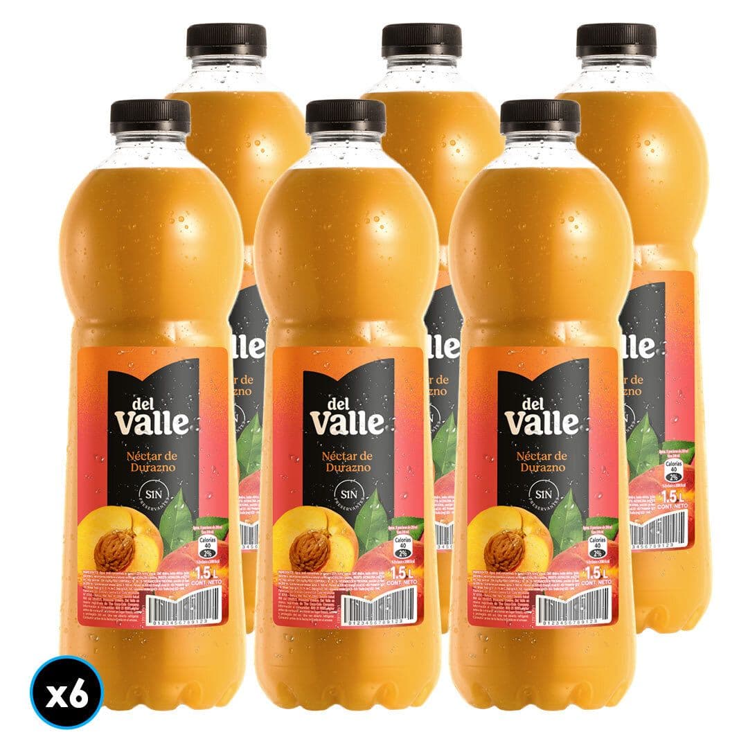 6x Néctar Del Valle Durazno 1,5 Lt._1