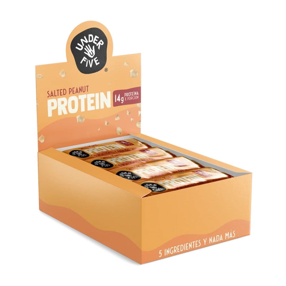 Barras de proteína Underfive Salted Peanut 45 grs (12 unidades)_1