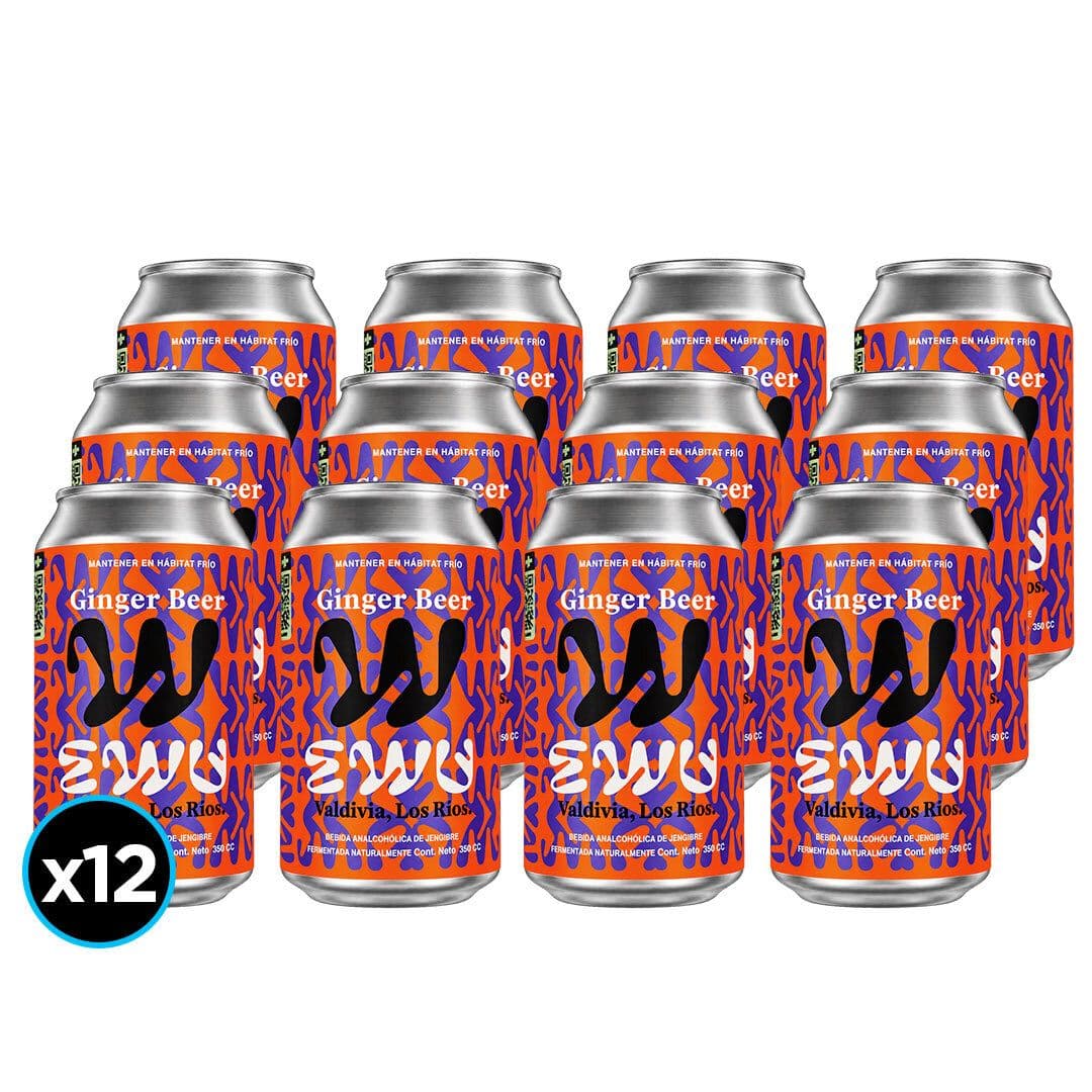 12x Bebida Ginger Beer Maracuyá Cardamomo Ewu 350cc_1