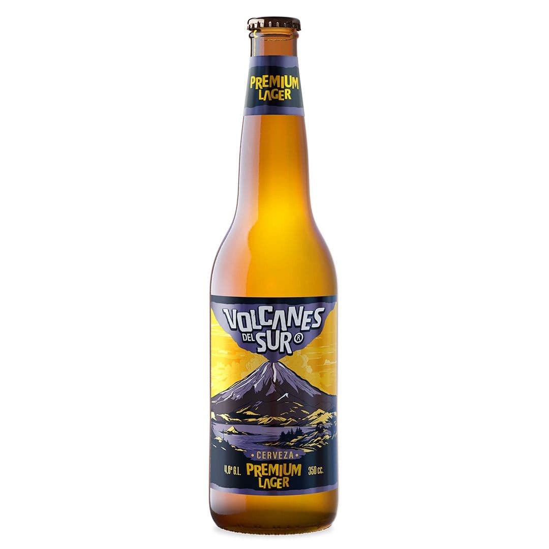 Cerveza Volcanes del Sur Premium Lager en Botella 350cc_1