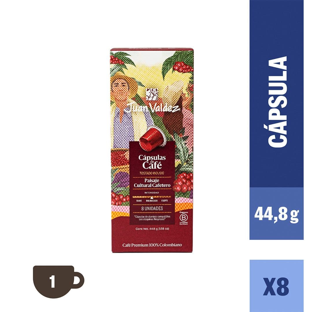 Cápsulas Café Juan Valdez Paisaje Nespresso® Compatible (8 Cápsulas)_1