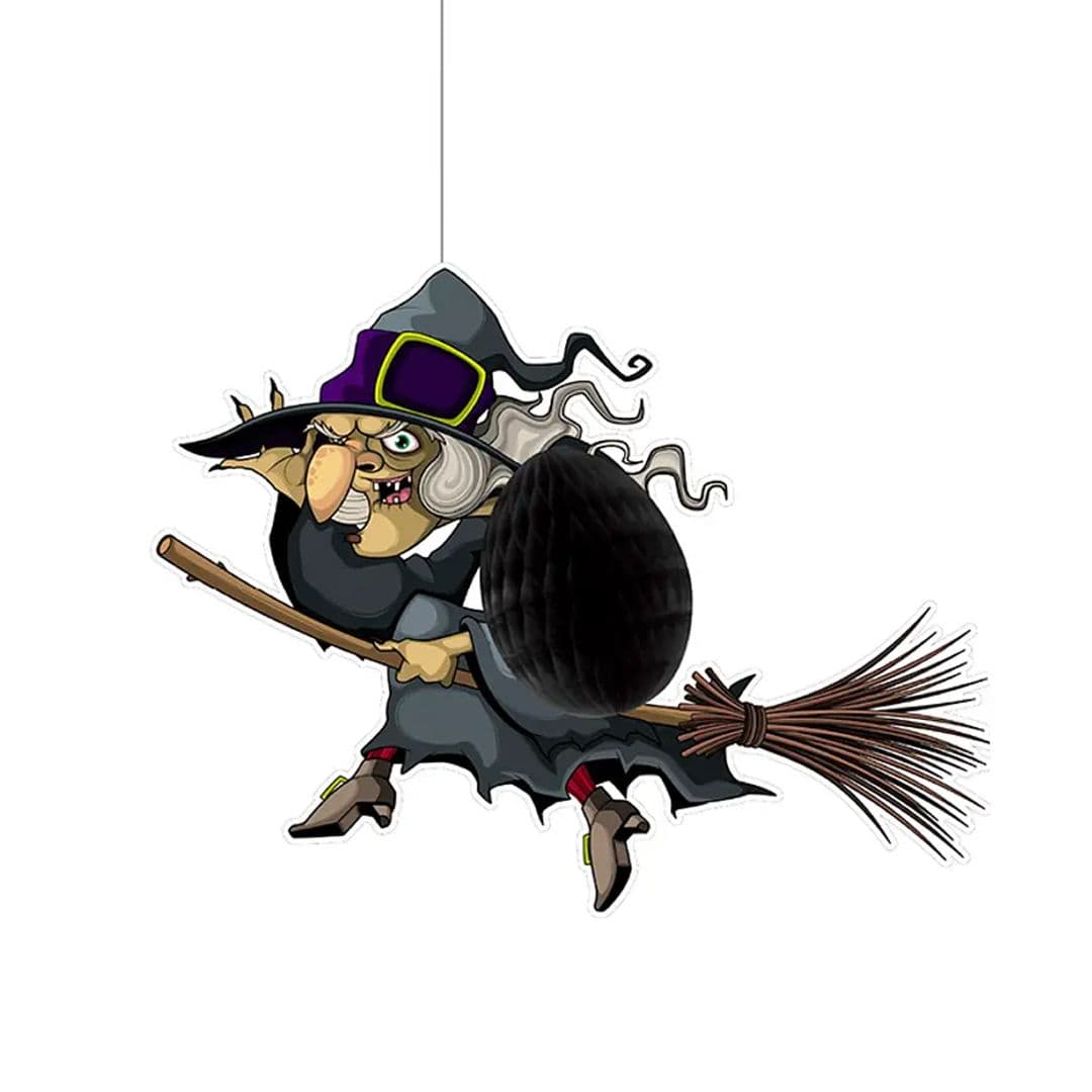 Colgante de Bruja Halloween 40x40cm_1