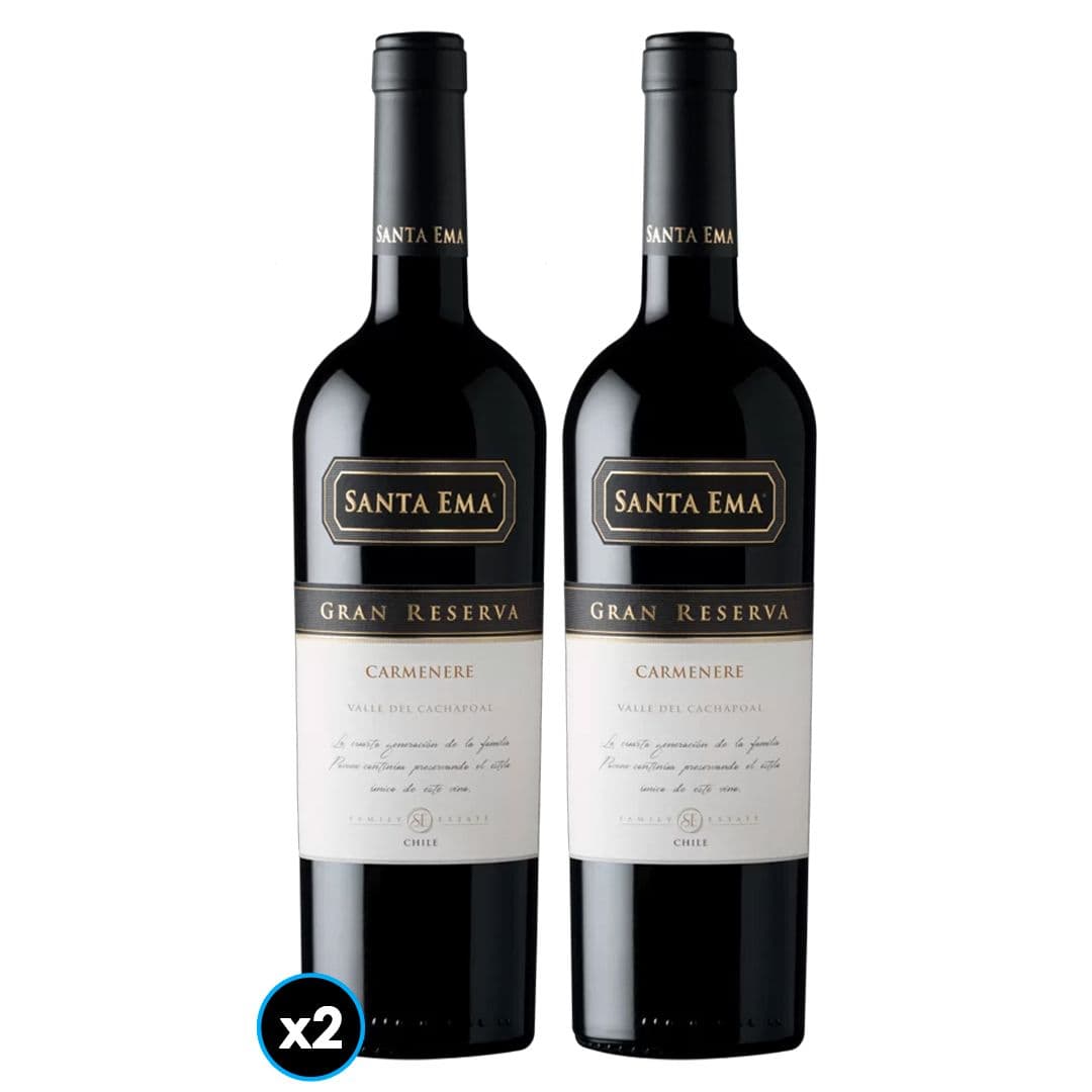 DÚO SANTA EMA N°1: 2x Vino Santa Ema Gran Reserva Carmenere 750cc_1